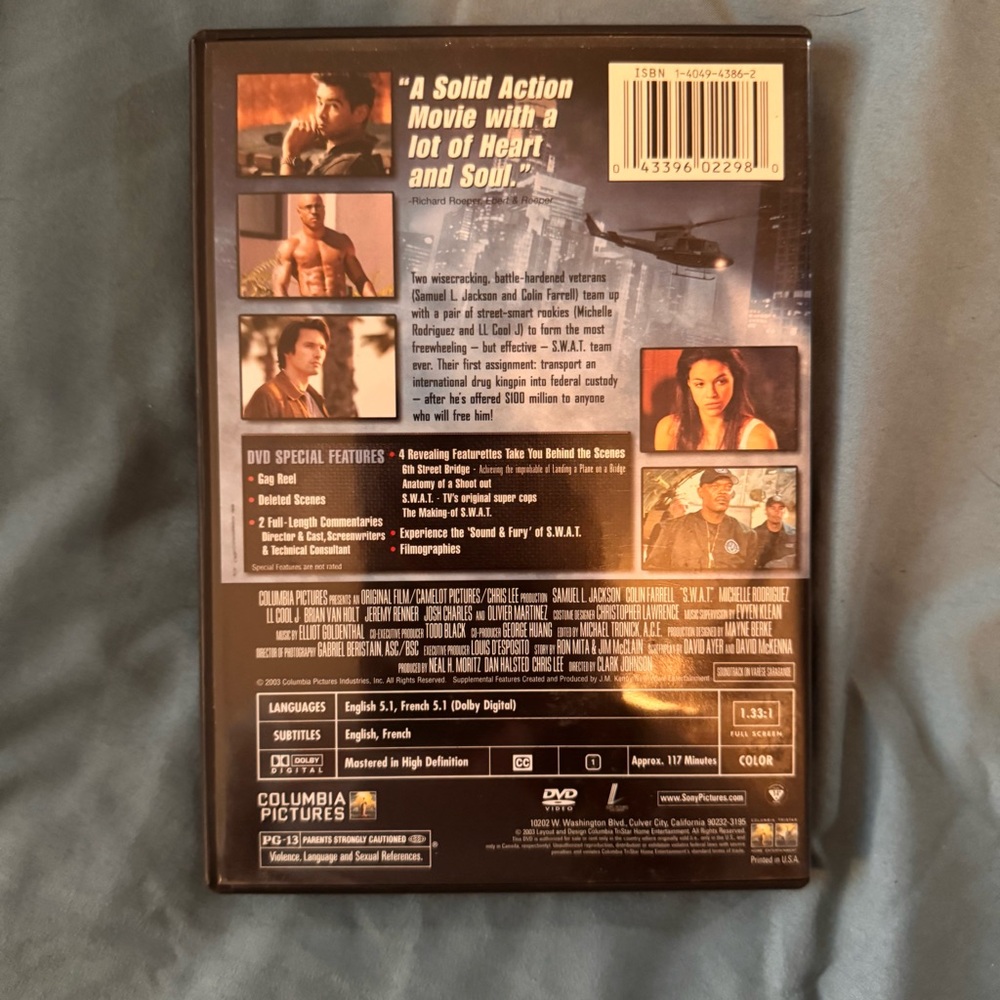 S.W.A.T. (DVD, 2003, Full Screen Special Edition) Tested, Working - Picture 2 of 3